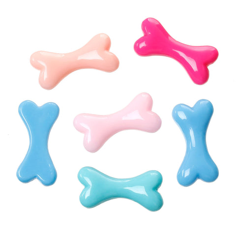 10 Pcs Bone Resin Embellishment Findings Assorted Colors 19mm X 9mm - Sexy Sparkles Fashion Jewelry - 2