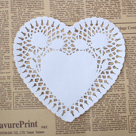 Paper DIY Craft Making Wedding White Heart Lace Doilies "Love" Flower Pattern... - Sexy Sparkles Fashion Jewelry - 1