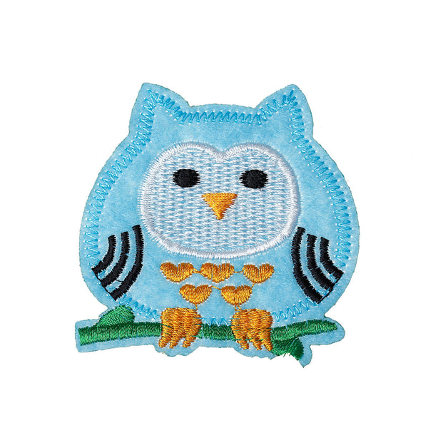 Sexy Sparkles 10 Pcs Blue Owl Embroidered Cloth Iron on Patches Appliques 6.8cm [Home]