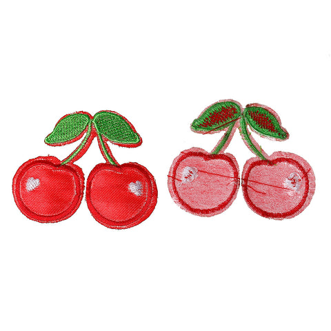 10 Pcs Cherry Embroidered Cloth Iron on Patches Appliques 5.9cm - Sexy Sparkles Fashion Jewelry - 3