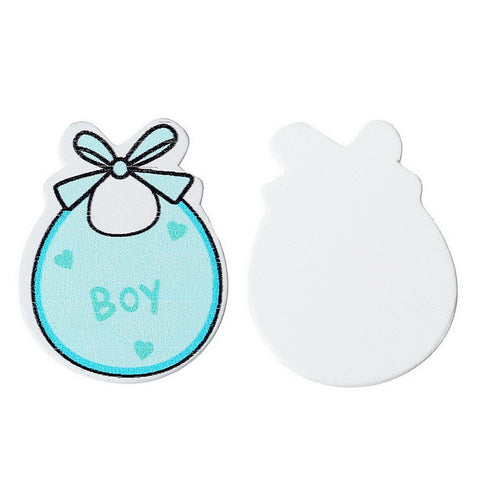 10 Pcs Baby Bib Blue "Boy" Wood Embellishments Scrapbooking Findings Baby Sho... - Sexy Sparkles Fashion Jewelry - 3