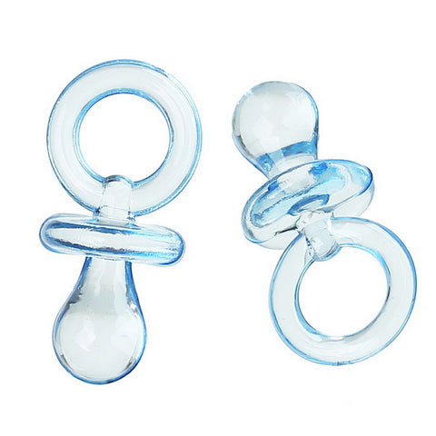 10 Pcs Baby Blue Pacifier Acrylic Charm Pendant 23mm(7/8") [Baby Product] - Sexy Sparkles Fashion Jewelry - 2