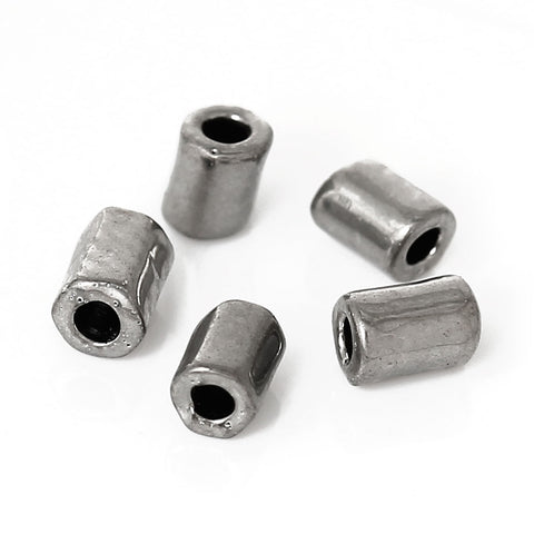 Glass Seed Tube Beads Size 10/0 Gunmetal 450 Grams - Sexy Sparkles Fashion Jewelry - 2
