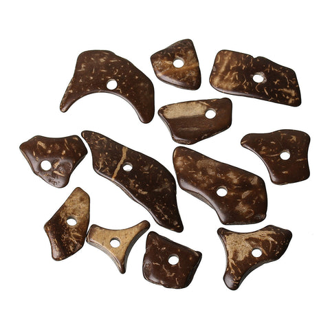 Coconut Shell Spacer Beads Assorted Irregular Shapes Natural 40mm-15mm 100gra... - Sexy Sparkles Fashion Jewelry - 1