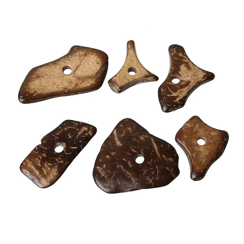 Coconut Shell Spacer Beads Assorted Irregular Shapes Natural 40mm-15mm 100gra... - Sexy Sparkles Fashion Jewelry - 2