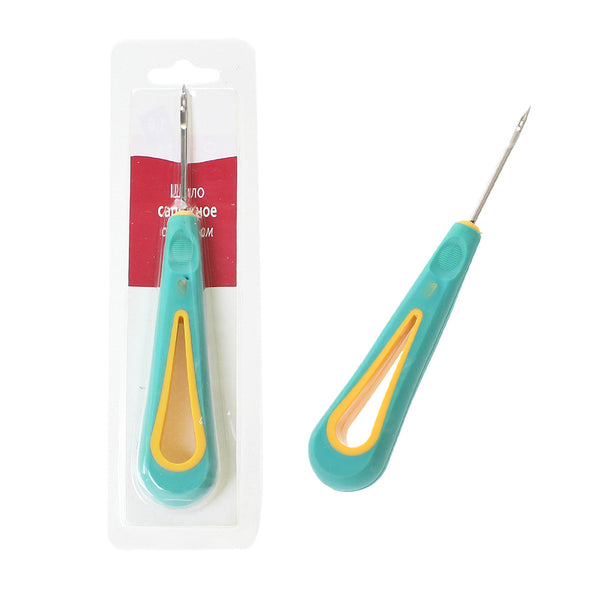 1 Pc Blue Steel Sticher Sewing Awl Shoes Repair Needle Awl Tool 14.5cm [Home] - Sexy Sparkles Fashion Jewelry - 1