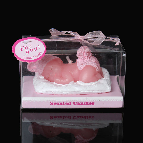 1 Pc Baby Girl Pink Baby Shower Votive Candle Favors 9cm [Health and Beauty] - Sexy Sparkles Fashion Jewelry - 1