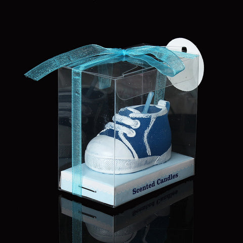 1 Pc Baby Blue Sneaker Bootie Baby Shower Votive Candle Favors 7cm - Sexy Sparkles Fashion Jewelry - 1