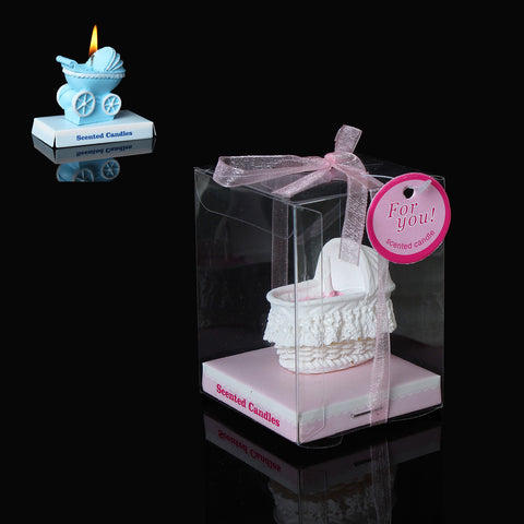1 Pc Baby Pink Bassinet Crib Cradle Baby Shower Votive Candle Favors 6cm - Sexy Sparkles Fashion Jewelry - 2