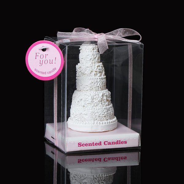 1 Pc White Cake Wedding Baby Shower Votive Candle Favors 6cm [Health and Beauty] - Sexy Sparkles Fashion Jewelry - 1