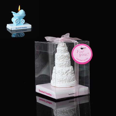 1 Pc White Cake Wedding Baby Shower Votive Candle Favors 6cm [Health and Beauty] - Sexy Sparkles Fashion Jewelry - 2