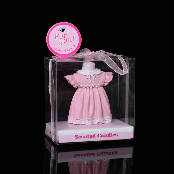 1 Pc Baby Pink Dress Baby Shower Votive Candle Favors 7cm [Health and Beauty] - Sexy Sparkles Fashion Jewelry - 1