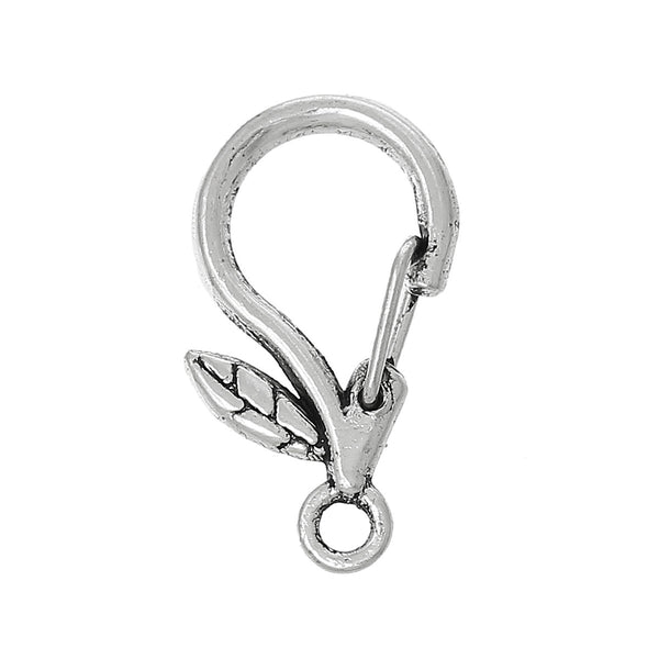 22mm Silver Keychains Key Rings With Lobster Swivel Clasps 