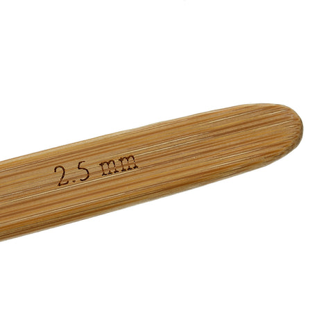 1 Pc 2.5mm Steel Crochet Hook Natural Wood Handle 5-3/8" - Sexy Sparkles Fashion Jewelry - 3