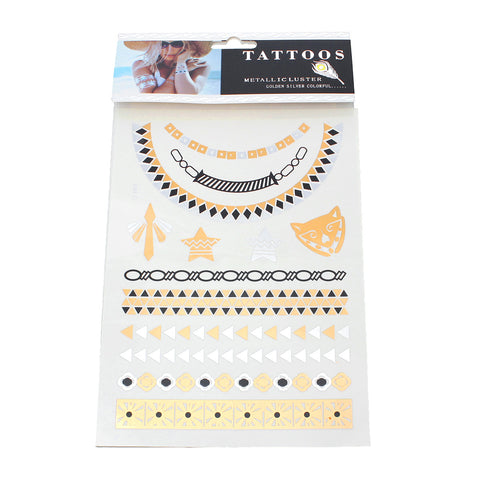 Metallic Waterproof Temporary Tattoo Sticker Body Art Metallic Colors Jewelry... - Sexy Sparkles Fashion Jewelry - 3