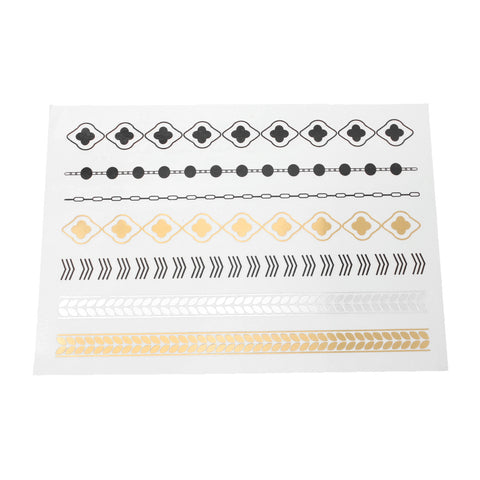 Sexy Sparkles Metallic Waterproof Temporary Tattoo Sticker Body Art Metallic Colors Jewelry... - Sexy Sparkles Fashion Jewelry - 1