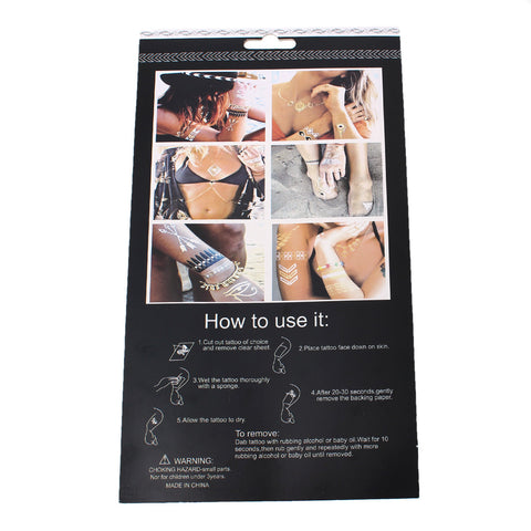 Sexy Sparkles Metallic Waterproof Temporary Tattoo Sticker Body Art Metallic Colors Jewelry... - Sexy Sparkles Fashion Jewelry - 2