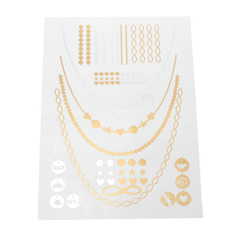 Sexy Sparkles Metallic Waterproof Temporary Tattoo Sticker Body Art Metallic Colors Jewelry... - Sexy Sparkles Fashion Jewelry - 2