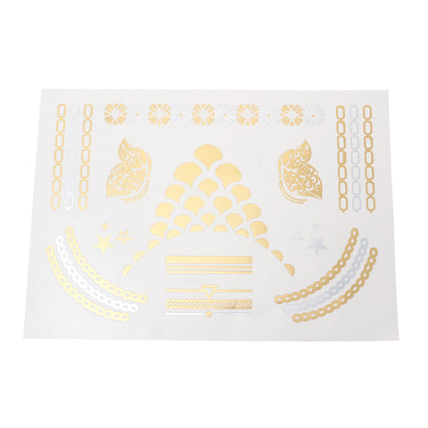 Sexy Sparkles Metallic Waterproof Temporary Tattoo Sticker Body Art Metallic Colors Jewelry... - Sexy Sparkles Fashion Jewelry - 1