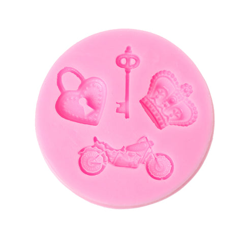 Sexy Sparkles Food Grade Silicone Fondant Cake Sugarcraft Clay Baby Shower Mold (Princess Pink)