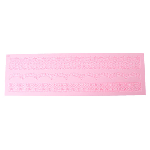 Sexy Sparkles Food Grade Silicone Fondant Cake Sugarcraft Clay Baby Shower Mold (Flower Lace Pink)