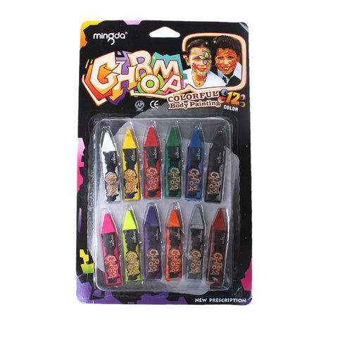 Sexy Sparkles Face & Body Art Crayons 12Pcs  Sets