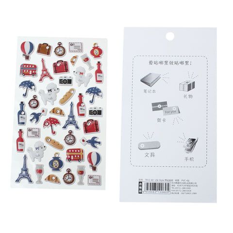 Sexy Sparkles Sticker Multicolor Mixed Pattern (Blue Paris)