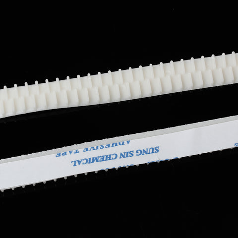 Sexy Sparkles 5 Pcs White Rubber Soft Flexible No Slip Teeth Strip Self Adhesive Backing Tape for Diy Headband (12mm x 16cm)