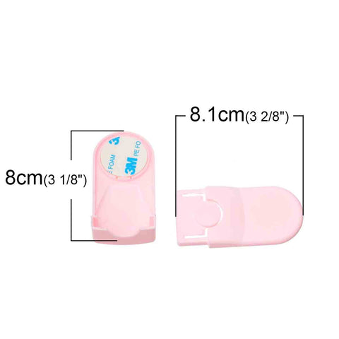 5 Pcs Pink Baby Safety Lock Care Door Fridge Drawers Self Adhesive - Sexy Sparkles Fashion Jewelry - 3