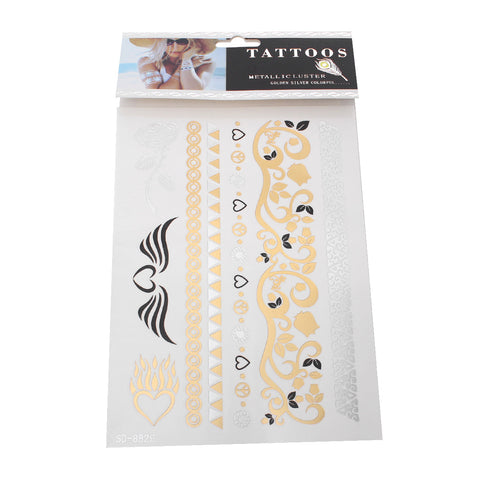 Sexy Sparkles Metallic Waterproof Temporary Tattoo Sticker Body Art Metallic Colors Jewelry... - Sexy Sparkles Fashion Jewelry - 1