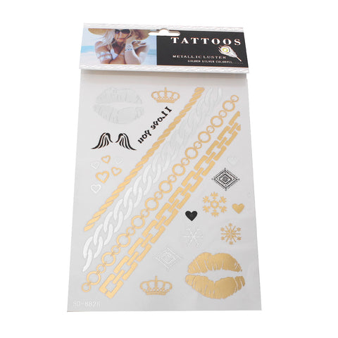 Sexy Sparkles Metallic Waterproof Temporary Tattoo Sticker Body Art Metallic Colors Jewelry... - Sexy Sparkles Fashion Jewelry - 1