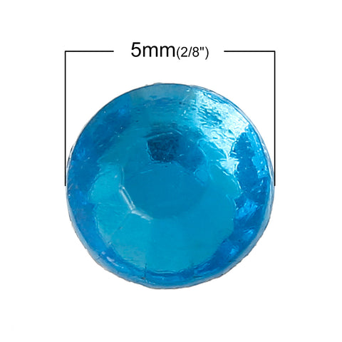 Sexy Sparkles DIY Iron on Fix Hot Flatback Rhinestones ss20 5mm (Peacock Blue)