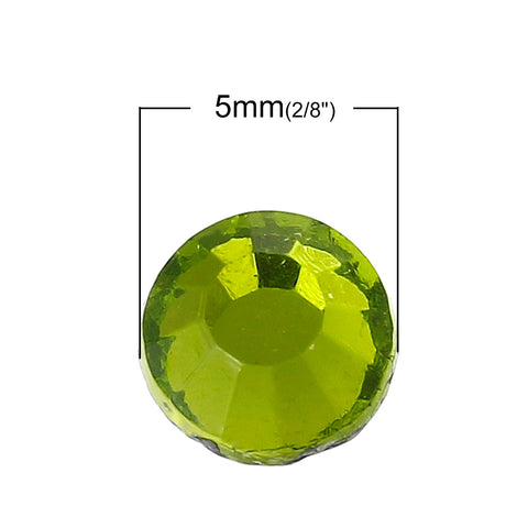 Sexy Sparkles DIY Iron on Fix Hot Flatback Rhinestones ss20 5mm (Grass Green)
