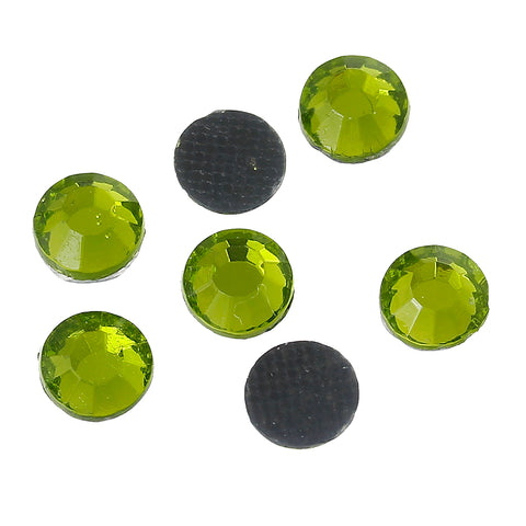 Sexy Sparkles DIY Iron on Fix Hot Flatback Rhinestones ss20 5mm (Grass Green)