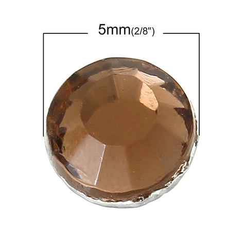 Sexy Sparkles DIY Iron on Fix Hot Flatback Rhinestones ss20 5mm (Tawny)