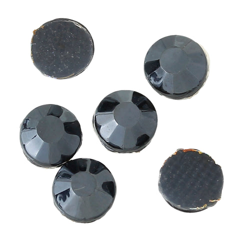 Sexy Sparkles DIY Iron on Fix Hot Flatback Rhinestones ss20 5mm (Black Silver)