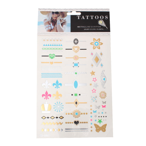 Sexy Sparkles Metallic Waterproof Temporary Tattoo Sticker Body Art Metallic Colors Jewelry... - Sexy Sparkles Fashion Jewelry - 2