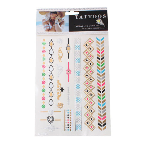 Sexy Sparkles Metallic Waterproof Temporary Tattoo Sticker Body Art Metallic Colors Jewelry... - Sexy Sparkles Fashion Jewelry - 2
