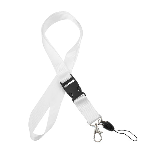 Sexy Sparkles ID Card Badge Neck Strap Lanyard Survival Buckle Clasp (White)