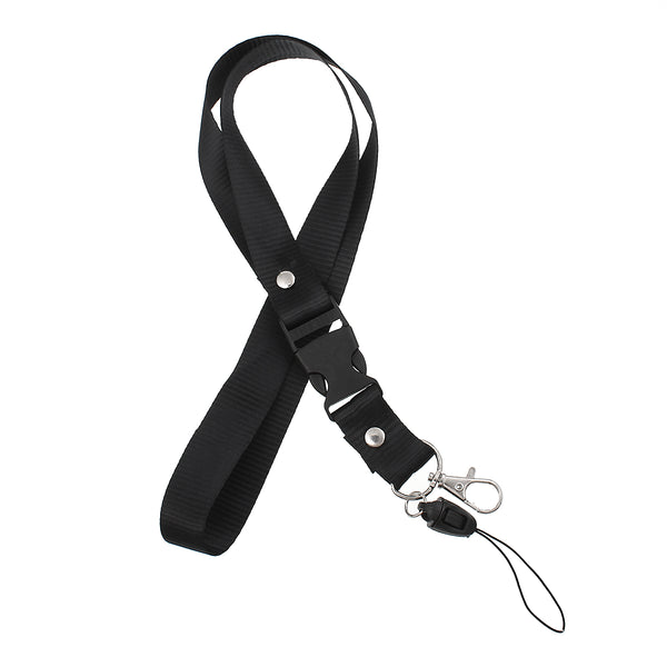 Sexy Sparkles ID Card Badge Neck Strap Lanyard Survival Buckle Clasp(Black)