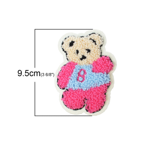 10 Pcs Bear Multicolor Embroidered Cloth Iron on Patches Appliques 3-6/8" - Sexy Sparkles Fashion Jewelry - 2