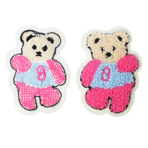 10 Pcs Bear Multicolor Embroidered Cloth Iron on Patches Appliques 3-6/8" - Sexy Sparkles Fashion Jewelry - 3