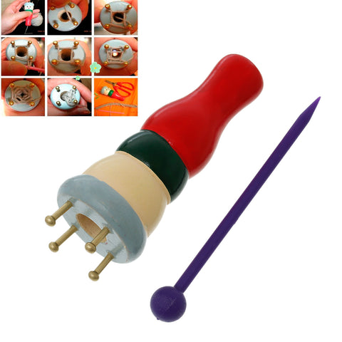 Set of Wood Knitting Spool Knitter Doll Craft Tool [Home] - Sexy Sparkles Fashion Jewelry - 2