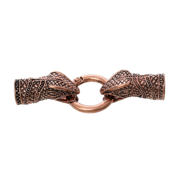 1 Pc Snake Hook Clasp Antique Copper for Leather Bracelet 2-7/8" Fits 10.5mm ...