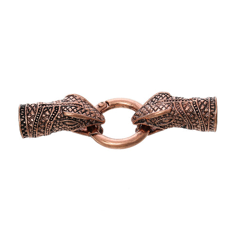 1 Pc Snake Hook Clasp Antique Copper for Leather Bracelet 2-7/8" Fits 10.5mm ... - Sexy Sparkles Fashion Jewelry - 1