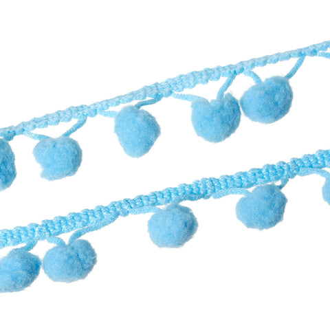 Pom Pom Ball Trim Craft Fringe Skyblue for Sewing Cloth 5/8" 20 Yards - Sexy Sparkles Fashion Jewelry - 1