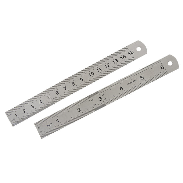 Straight Steel Ruler Styling Design Craft Sewing Tool 15cm - 6in