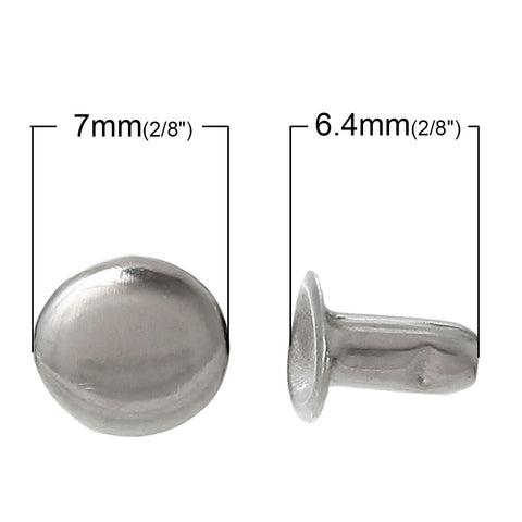 Metal Round Snap Fastener Button Silver Tone 7mm X 5mm 500 Sets - Sexy Sparkles Fashion Jewelry - 2