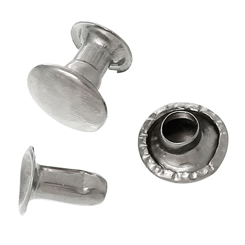 Metal Round Snap Fastener Button Silver Tone 7mm X 5mm 500 Sets - Sexy Sparkles Fashion Jewelry - 3