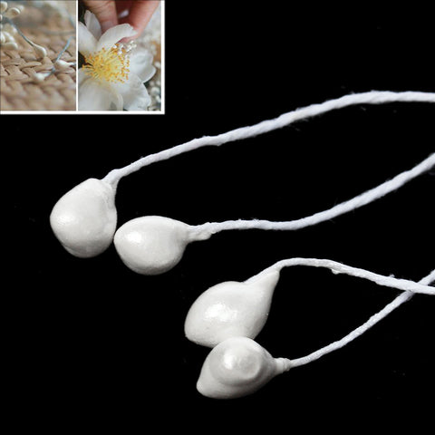 Sexy Sparkles 2 Bundle of Pearlized Artificial Flower Stamen 2-3/8" Approx. 164 Pcs (White)